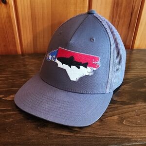 North Carolina Flag Trucker Hat With Trout